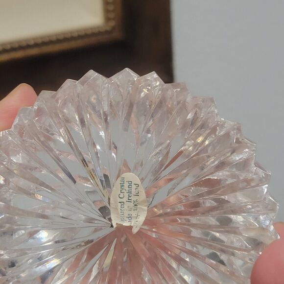 Vintage Sculptured Crystal 30% Lead Made In Ireland Paperweight sparkle cut art - Picture 9 of 11